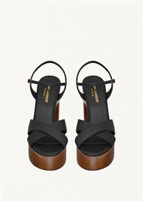 sandalia yves saint laurent plataforma|BIANCA Platform sandals in smooth leather .